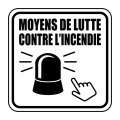 Poster - Logo moyens de lutte contre l'incendie.