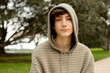 © Alena Yakusheva - portrait of teenager boy on natural background. adolescence and youth concept. casual look