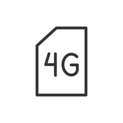 Poster - 4G line icon in trendy style.