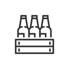 Canvas Print - Beer line icon in trendy style.