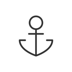 Canvas Print - Anchor thin line icon.