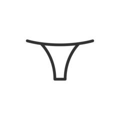 Canvas Print - Thin line icon of panty.