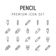 Sticker - Premium pack of pencil line icons.