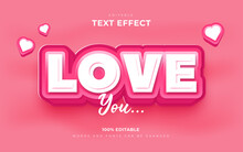 Soft Pink Love 3d Text Effects Style