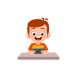 © Colorfuel Studio - little boy using mobile phone and laugh