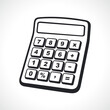 calculator black and white illustration
