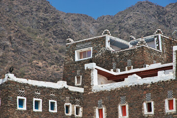 Sticker - The historic village Rijal Almaa, Saudi Arabia