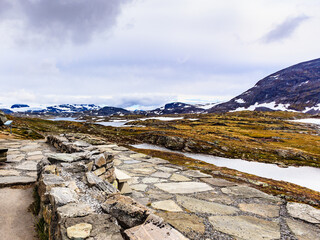 Poster - Mountains landscape. Norwegian route Sognefjellet