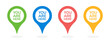 You are here sign icon mark. Map pin symbol vector illustration.