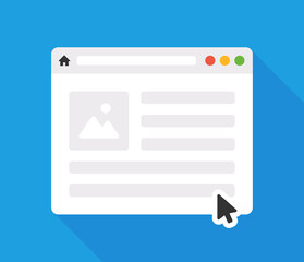 Poster - Web page icon. Wireframe on browser template vector illustration