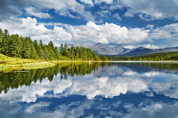 Wall Mural - Beautiful lake in Altai mountains