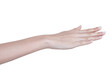 © Jade - Female beautiful talent hand, arm fingernails fingers in good shape skin figure gesture, isolated