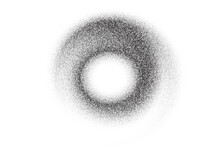 Dotwork Swirl Abstract Background. Black Noise Dots Spin Circle. Sand Grain Vortex Twirl Effect. Abstract Noise Swirl Pattern. Black Grain Dots Twirl Element. Dotted Vortex Vector Background