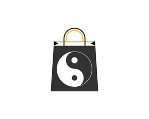 Wall Mural - Yin and yang symbol in the shopping bag