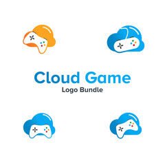 Wall Mural - Illustration Vector Graphic of Cloud Game Logo. Perfect to use for Technology Company