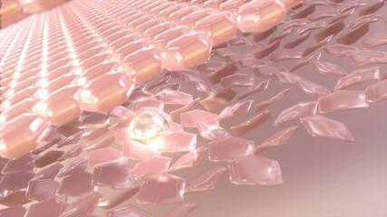 Poster - 3D Animation Magic Serum through the skin layer and reduce up saggy skin of the skin cell. Modern Serum for lightening Dark skin tone changed to bright.