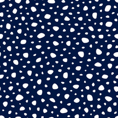 Poster - dot seamless pattern. repeating dots scatter pattern. points uneven background. repeated specks text