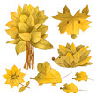 Childrens crafts from leaves hedgehog chanterelle tree mice