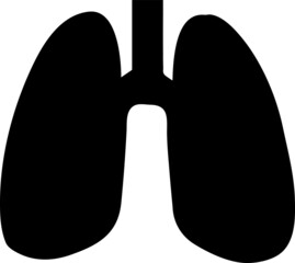 Poster - Lungs icon. Vector icon isolated on white background..eps