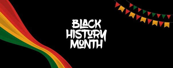 Wall Mural - Celebrate black history month african american history celebration illustration