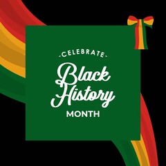 Poster - Celebrate black history month african american history celebration illustration