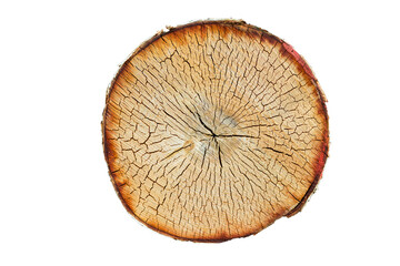 Poster - birch log cut isolated on white background