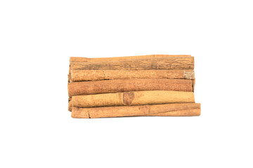 Wall Mural - fresh natural cinnamon sticks isolated on the white backround