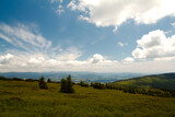 Fototapeta Tęcza - krajobraz górski, widok na hale