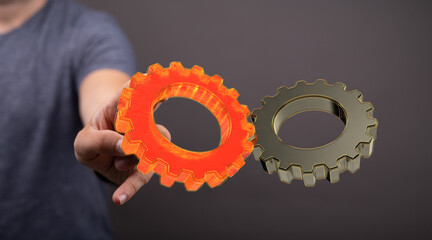 Poster - Gear With Success Concept digital