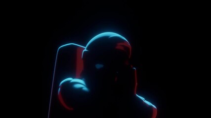 Poster - Futuristic astronaut concept. Astronaut in outer space. Cosmic science fiction wallpaper. Beauty of deep space. Billions of galaxies in the universe. 