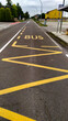 © Leonardo - Regional road with bus stop, Emilia Romagna, Italy