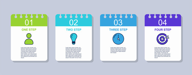 Poster - modern infographics for startup. colorful stickers for visualizing business data. template for prese