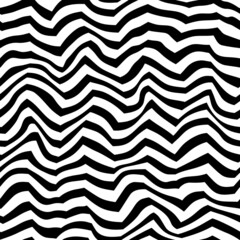 Wall Mural - Vector seamless stripes pattern with optical illusion. Simple design for wrapping paper, wallpaper, textile, stationery.