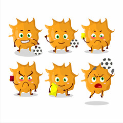 Sticker - Virus germ cartoon character working as a Football referee