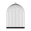 outline cage with a bird