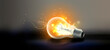 © chayanit - Electric bulb glowing light bulb detail of glass explosion, spark lights - Power backgrounds with copy space