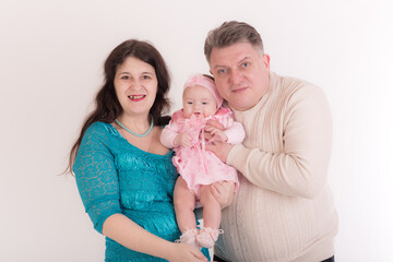 Wall Mural - studio portrait of a family