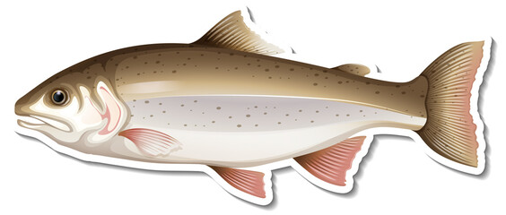 Sticker - Salmon fish cartoon sticker