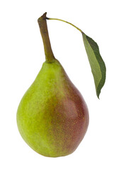 Sticker - Green pears isolated on white background.