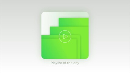 Aufkleber - Abstract visualization of a modern smartphone application. Motion. Square shaped colorful icons of a media player.