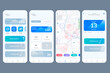 COVID-19 user interface app mockup vector mobile screen