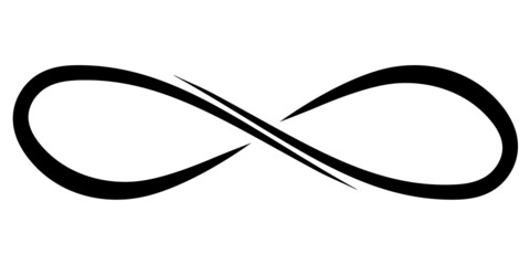 Poster - Calligraphic logo sign infinity, icon infinity eternity