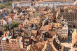 Romantisches Straßburg; Blick vom Münster über die Gassen der Altstadt in Richtung Rue de la Division Leclerc