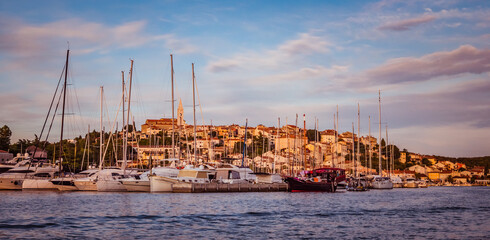 Panorama of the port city of Vrsar in Croatia