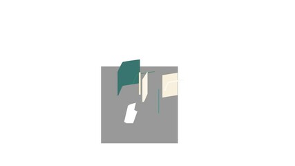 Poster - Open book stands upright icon animation isometric best object on white backgound