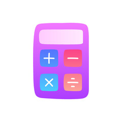 Canvas Print - Calculator icon in gradient color style, isolated on white background 