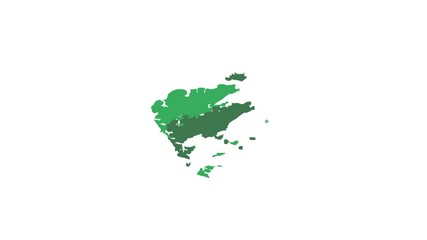 Poster - Map of Singapore icon animation isometric best object on white backgound