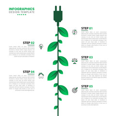 Infographic design template. Creative concept with 5 steps