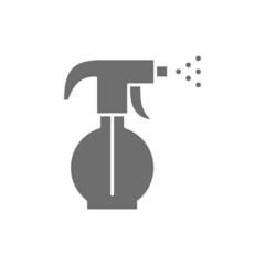 Sticker - Sprayer, sprinkler, water spray bottle grey icon.