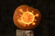© Marcin - Halloween pumpkin with coronavirus carved inside
